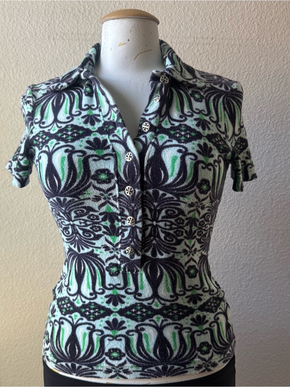 Tory Burch Terry cloth print  Button Down Shirt